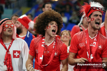 دیدار سوئیس - صربستان از بازی های جام جهانی 2022 قطر - تماشاگران سوئیس