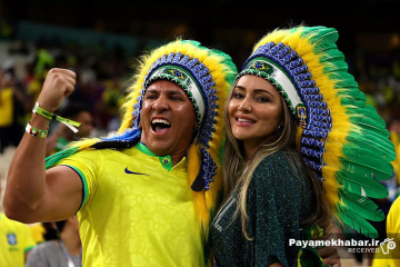 دیدار برزیل - کامرون از بازی های جام جهانی 2022 قطر - تماشاگران برزیل
