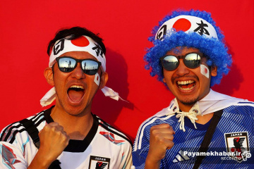 دیدار کرواسی - ژاپن از بازی های جام جهانی 2022 قطر - تماشاگران ژاپن