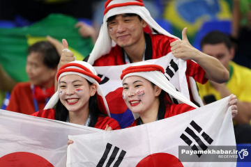 دیدار برزیل - کره جنوبی از بازی های جام جهانی 2022 قطر - تماشاگران کره جنوبی