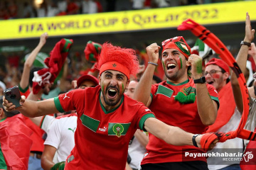 دیدار اسپانیا - مراکش از بازی های جام جهانی 2022 قطر - تماشاگران مراکش