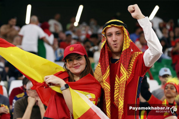 دیدار اسپانیا - مراکش از بازی های جام جهانی 2022 قطر - تماشاگران اسپانیا
