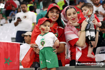 دیدار اسپانیا - مراکش از بازی های جام جهانی 2022 قطر - تماشاگران مراکش