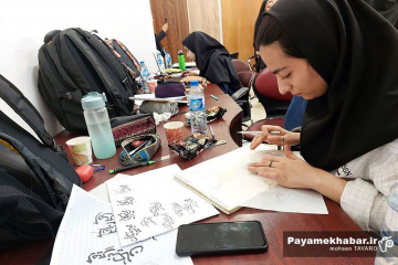 هنرنمایی دانشجویان دانشگاه هنر شیراز در هفته هنر علوی