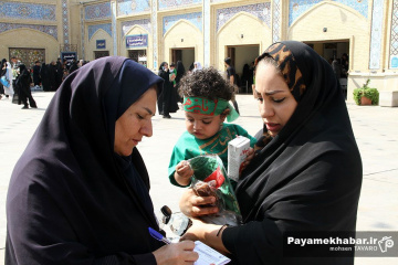 مراسم شیرخوارگان حسینی در حرم مطهر حضرت شاهچراغ (ع)