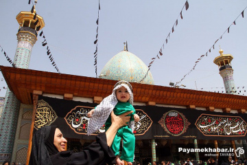 مراسم شیرخوارگان حسینی در حرم مطهر حضرت شاهچراغ (ع)
