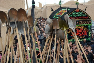آئین های محلی - عزاداری امام حسین (ع) - آیین بیل زنی در در شهرستان خوسف خراسان جنوبی