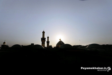 حال و هوای کربلای معلی در ایام دهه اول محرم - گنبد حرم مطهر امام حسین (ع)