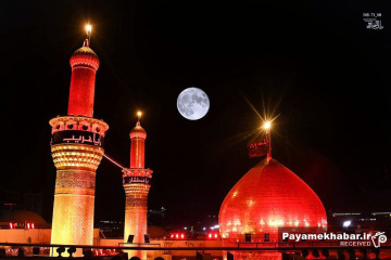 حال و هوای کربلای معلی در ایام دهه اول محرم - گنبد حرم مطهر امام حسین (ع)