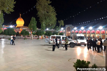 لحظات اولیه حمله تروریستی به حرم مطهر حضرت شاهچراغ (ع)