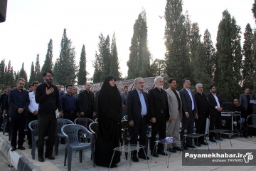 مراسم اعزام کاروان خادمین موکب حضرت احمدبن موسی شاهچراغ (ع) شهرداری شیراز به مرز شلمچه