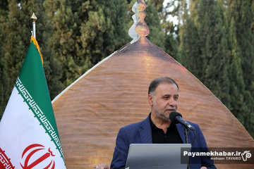 مراسم اعزام کاروان خادمین موکب حضرت احمدبن موسی شاهچراغ (ع) شهرداری شیراز به مرز شلمچه - مسعود زارعی عضو شورا