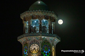 بزرگترین ماه کامل سال 1402 در حرم مطهر رضوی