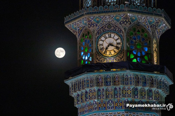 بزرگترین ماه کامل سال 1402 در حرم مطهر رضوی