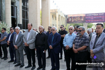 مراسم وداع با پیکر مرحوم استاد محمدتقی زرین چنگ، پیشکسوت رسانه ای فارس