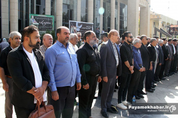 مراسم وداع با پیکر مرحوم استاد محمدتقی زرین چنگ، پیشکسوت رسانه ای فارس