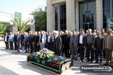 مراسم وداع با پیکر مرحوم استاد محمدتقی زرین چنگ، پیشکسوت رسانه ای فارس