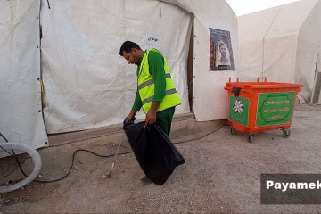 خدمات رسانی موکب حضرت احمدبن موسی، شاهچراغ (ع) شهرداری شیراز در نقطه صفر مرزی