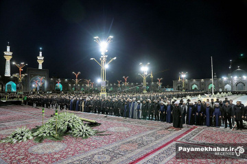 آیین خطبه خوانی شب شهادت امام رضا (ع) در حرم مطهر رضوی
