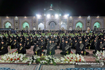 آیین خطبه خوانی شب شهادت امام رضا (ع) در حرم مطهر رضوی