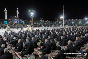 آیین خطبه خوانی شب شهادت امام رضا (ع) در حرم مطهر رضوی