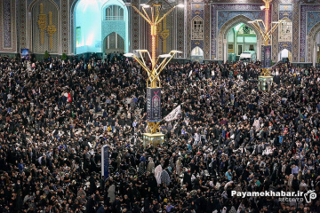 آیین خطبه خوانی شب شهادت امام رضا (ع) در حرم مطهر رضوی