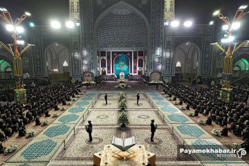 آیین خطبه خوانی شب شهادت امام رضا (ع) در حرم مطهر رضوی