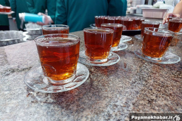 حرم مطهر رضوی در ایام میلاد حضرت رسول (ص) و امام صادق (ع) - چایخانه