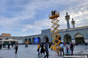حرم مطهر رضوی در ایام میلاد حضرت رسول (ص) و امام صادق (ع) - آماده سازی برای جشن