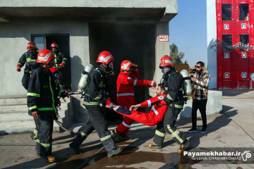 مانور آتش نشانان داوطلب در شیراز