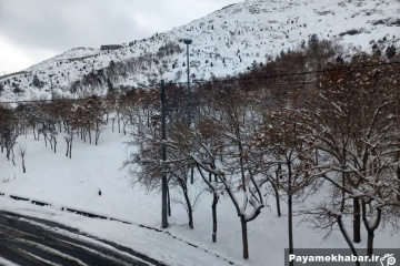 بارش برف در اراک