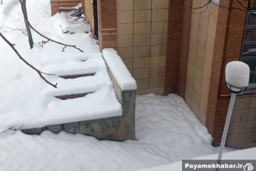 بارش برف در اراک
