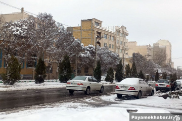 بارش برف در اراک