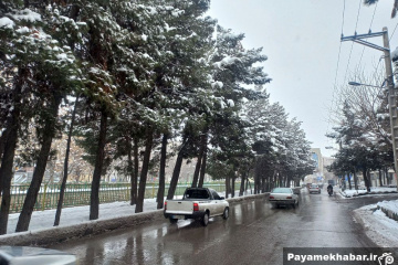 بارش برف در اراک