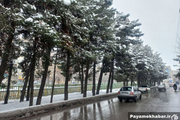 بارش برف در اراک