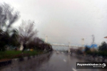 شیراز در یک روز بارانی