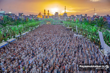 نماز عید سعید فطر در کربلای معلی - بین الحرمین - حرم مطهر حضرت عباس (ع)