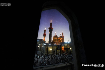 حرمین مطهر کاظمین در شب شهادت امام جواد (ع)