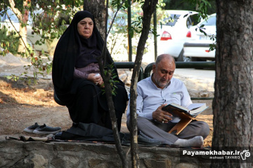 قرائت دعای عرفه در تپه نورالشهدا شیراز