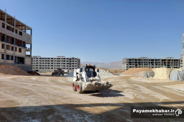 کلنگ زنی 2 باب مدرسه در پروژه نهضت ملی مسکن صدرا