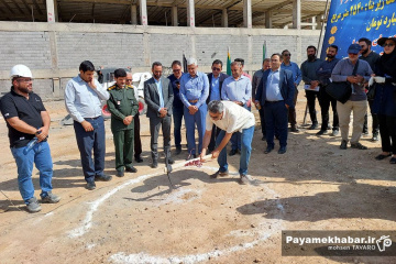 کلنگ زنی 2 باب مدرسه در پروژه نهضت ملی مسکن صدرا