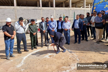 کلنگ زنی 2 باب مدرسه در پروژه نهضت ملی مسکن صدرا