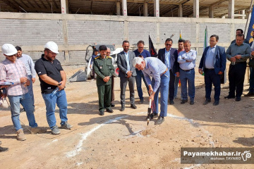 کلنگ زنی 2 باب مدرسه در پروژه نهضت ملی مسکن صدرا