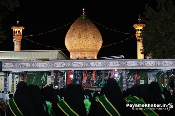 لاله گردانی و تشییع نمادین شام شهادت حضرت زهرا (س)