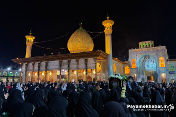 لاله گردانی و تشییع نمادین شام شهادت حضرت زهرا (س)