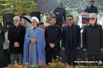 تشییع و خاکسپاری شهید گمنام در باغ جنت شیراز
