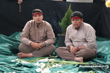 تشییع و خاکسپاری شهید گمنام در بوستان نماز شیراز