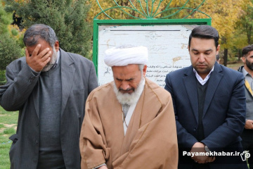تشییع و خاکسپاری شهید گمنام در بوستان نماز شیراز