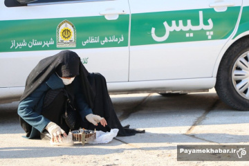 تشییع و خاکسپاری شهید گمنام در بوستان نماز شیراز