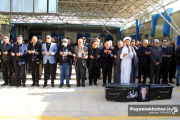 مراسم تشییع پیکر مرحوم مرتضی دهداری، عکاس پیشکسوت خبری دوران دفاع مقدس